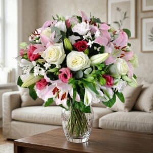 Ce bouquet incarne la sérénité, la douceur et la pureté des sentiments.