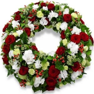 Natacha - Couronne à plat - Rouge et blanc