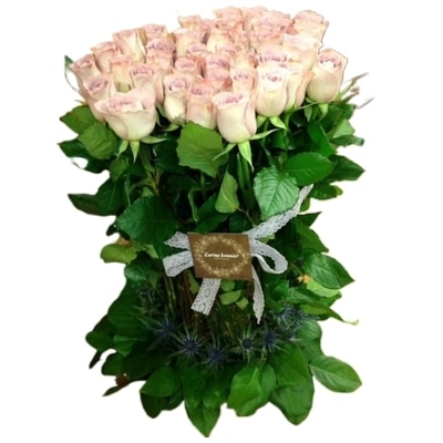 iola - Fuseau de roses parme - Carine Sannier Artisan Fleuriste Boulogne