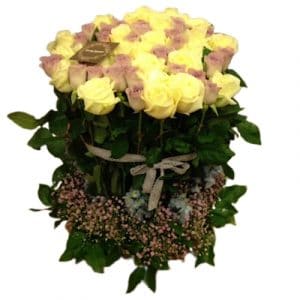 Fuseau de roses - Rouge et blanc