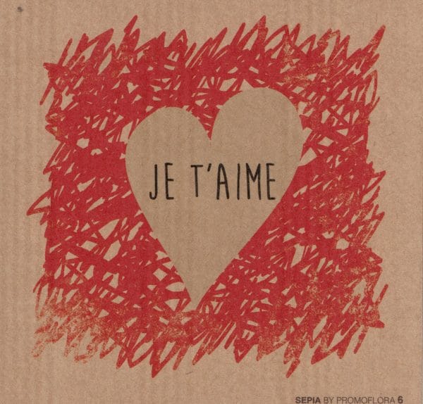 Carte message : Je t'aime.