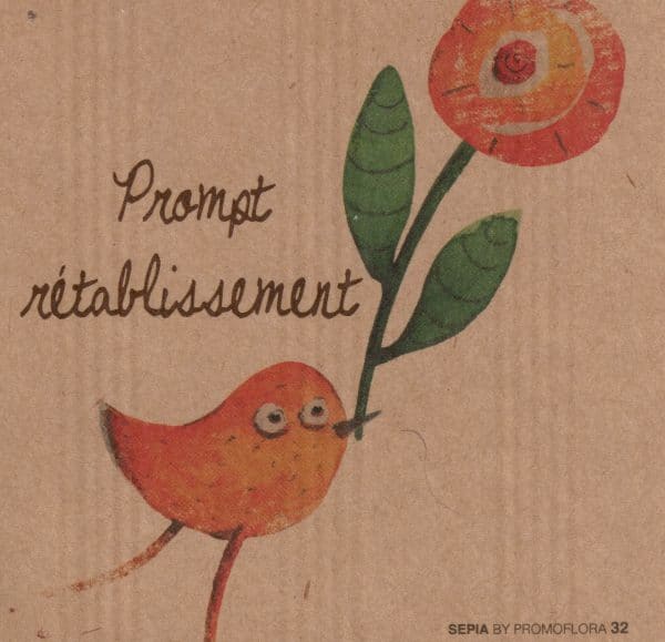 Carte message : Prompt rétablissement.