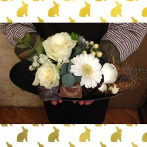 Décor floral de forme allongée - 30 cm -3 coloris – Image 2
