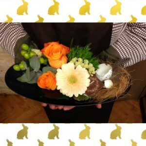Décor floral de forme allongée - 30 cm -3 coloris – Image 4