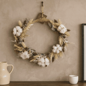 Argenteuil - Couronne de fleurs séchées Support 30 cm