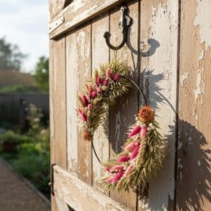 Nouveau Armentières - Couronne de fleurs séchées Support 25-35-40 cm