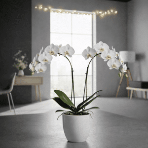 Noël - Phalaenopsis 2 branches (Blanc)