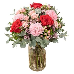 Déclaration - Bouquet rose et blanc.