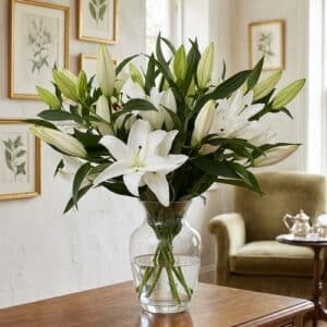 Bouquet de lys blancs