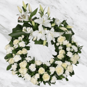 Nicolas - Couronne à plat - Blanc et vert