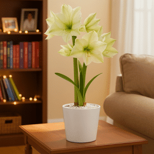 Noël - Amaryllis blanc