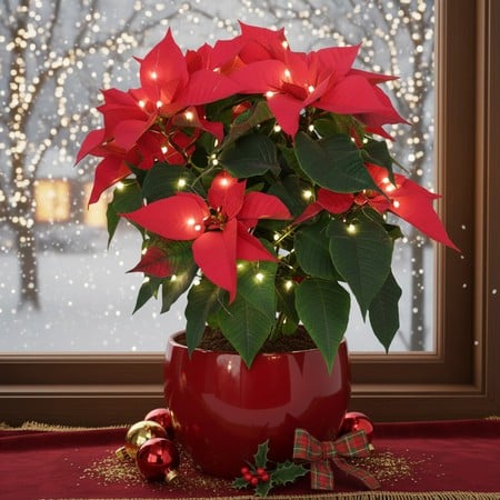 Noël - Poinsettia rouge