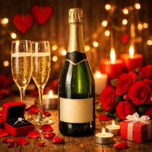 Saint Valentin-Champagne - Bouteille de 75 cl
