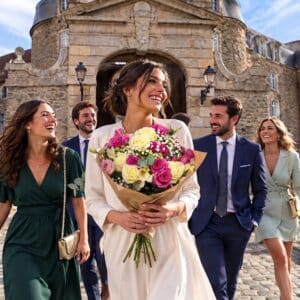 Le bouquet associe la beauté des fleurs au charme du patrimoine boulonnais. Une création locale, imaginée avec soin et préparée pour apporter une touche de couleur et d’émotion à chaque occasion.