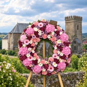 Un hommage fleuri, avec douceur et élégance. Créations funéraires personnalisées par Carine Sannier, Maître artisan fleuriste. 🌷 Livraison de fleurs de deuil à Saint-Léonard et alentours.